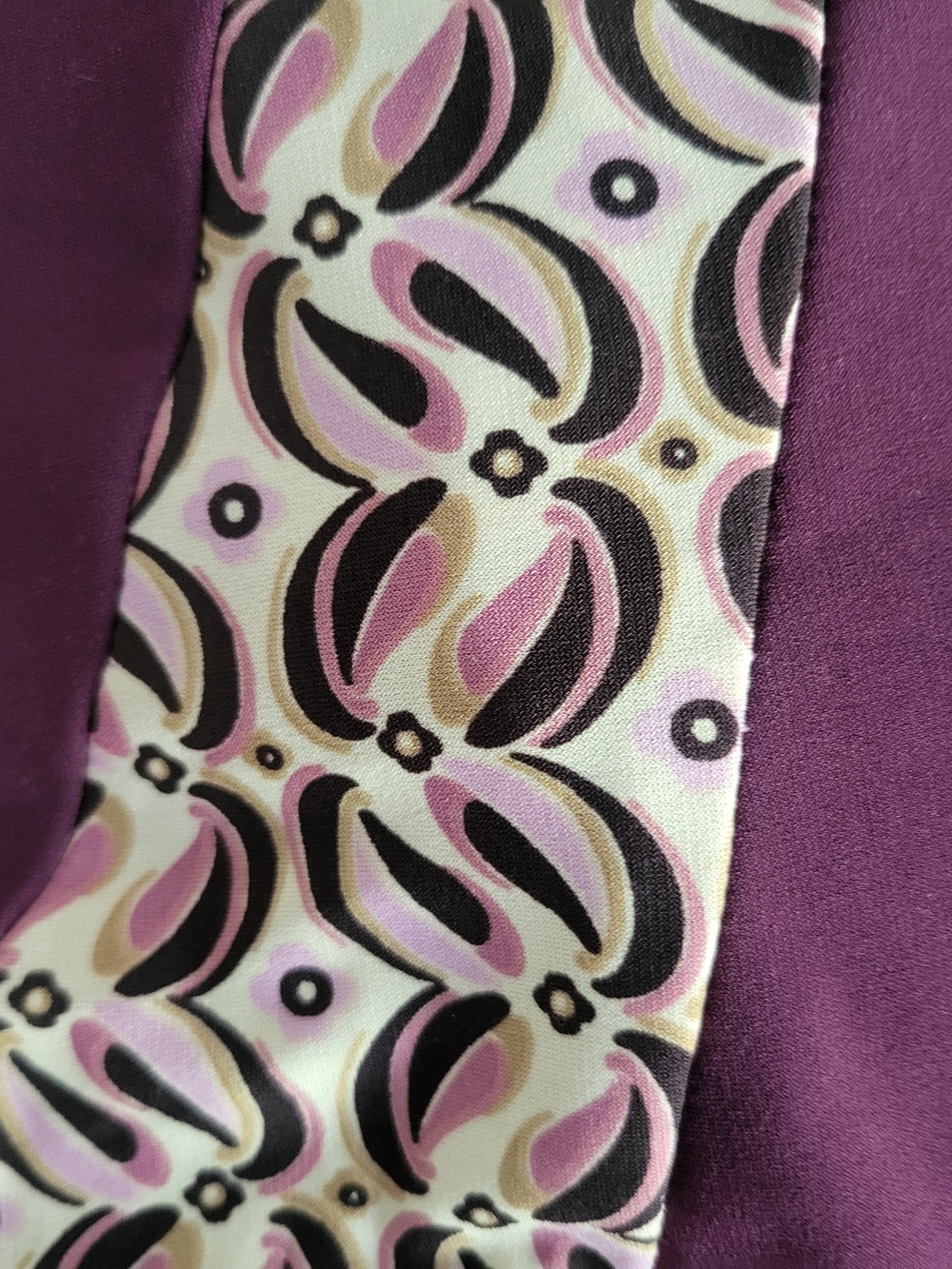 La Belle Purple and Cream Halter Dress - Picture 3 of 5